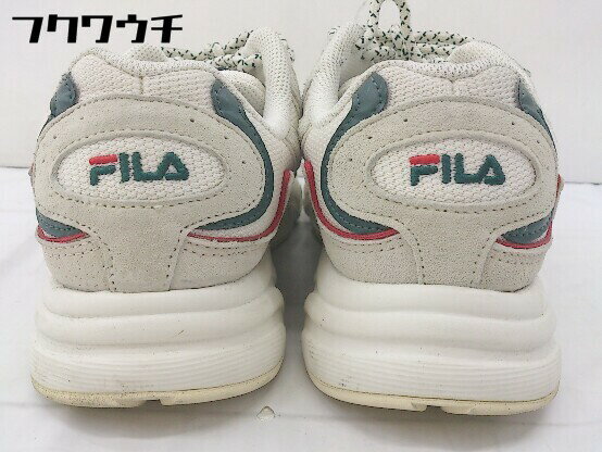 ◇ FILA フィラ ロゴ 刺繍 スニーカー シューズ サイズUS8 グレージュ メンズ 【中古】