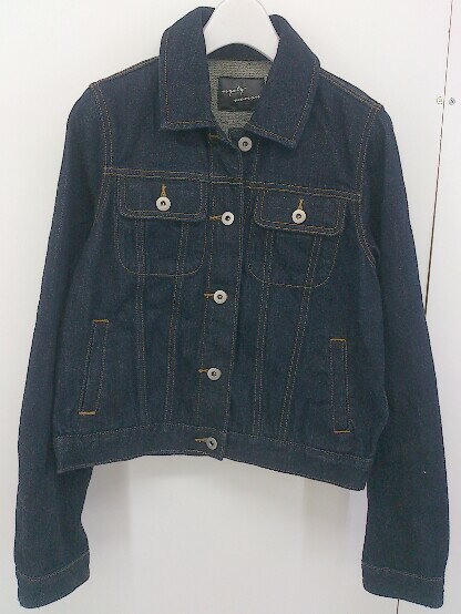 ◇ mysty woman ミスティウーマン 長袖 デニム ジャケット Gジャン サイズF インディゴ レディース 【中古】