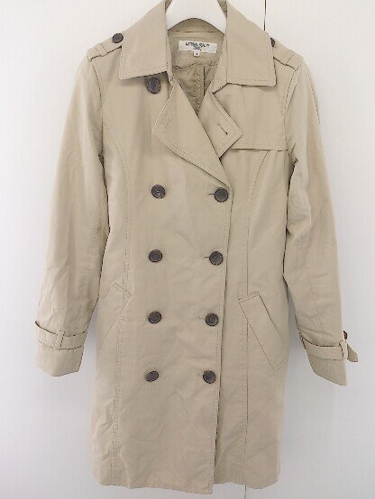 ◇ ◎ NATURAL BEAUTY BASIC ナチュラル ビューティー ベーシック 長袖 トレンチ コート サイズS ベージュ レディース 【中古】