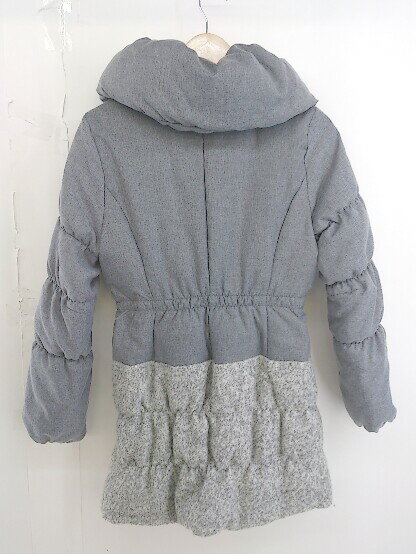 ■ Rew de Rew ルゥデルゥ 切替 ビッグカラー ジップアップ 長袖 ダウンコート サイズ 38 グレー レディース 【中古】