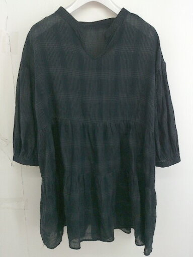 ◇ FREAK'S STORE フリークスストア チェック ティアード 長袖 チュニック ブラウス サイズ F ブラック グレー レディース 【中古】 ◇ FREAK'S STORE フリークスストア チェック ティアード 長袖 チュニック ブラウス サイズ F ブラック グレー レディース 【中古】