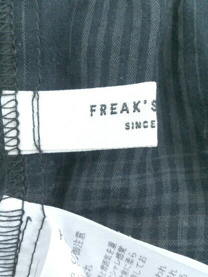 ◇ FREAK'S STORE フリークスストア チェック ティアード 長袖 チュニック ブラウス サイズ F ブラック グレー レディース 【中古】