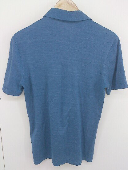 ◇ EITA イタリア製 シルク混 半袖 ポロシャツ サイズ 44 ブルー メンズ 【中古】