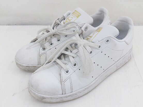 ◇ adidas アディダス GX2724 STAN SMITH J スニーカー シューズ 23cm ホワイト ゴールド レディース 【中古】