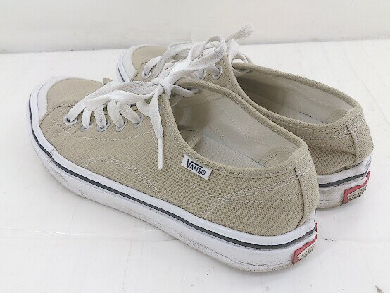 ◇ VANS ヴァンズ オーセンティック スニーカー シューズ サイズ25.5cm ベージュ系 メンズ 【中古】