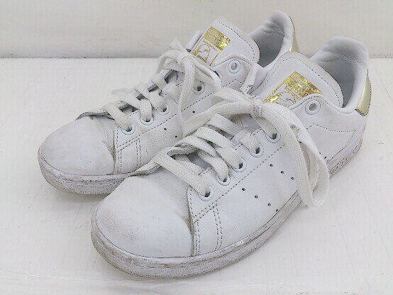 ◇ adidas アディダス STAN SMITH W EE8836 スニーカー シューズ サイズ23.5cm ホワイト ゴールド レディース 【中古】