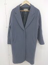 ■ A day in the life UNITED ARROWS ウール 長袖 チェスターコート サイズ 38 ダークグレー レディース 【中古】