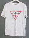 ◇ GUESS ゲス ロゴ 長袖 Tシャツ カットソー サイズ M ホワイト レッド ブラック メンズ 【中古】