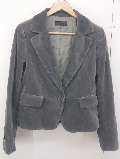 ◇ ICB アイシービー 1B シングル 長袖 テーラード ジャケット サイズ42 グレー系 レディース 【中古】