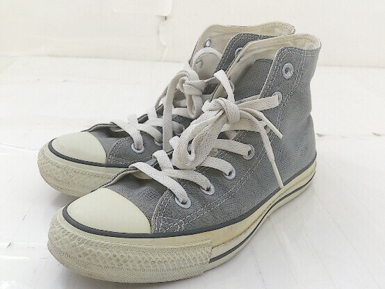 ◇ CONVERSE コンバース 1C988 オールスターハイカット スニーカー シューズ サイズ24.5cm グレー レディース 【中古】