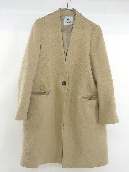 ◇ nano universe ナノユニバース 長袖 コート サイズF ベージュ レディース 【中古】