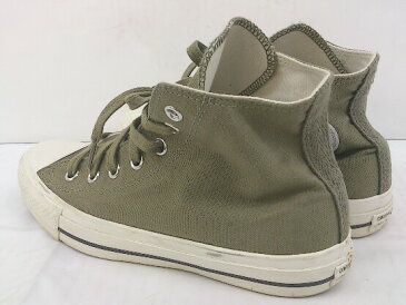 ◇ CONVERSE × MARGARET HOWELL ALLSTAR 100 HI 1CL735 別注 スニーカー シューズ サイズ24.5cm カーキ レディース 【中古】