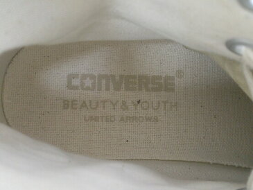 ◇ CONVERSE × BEAUTY & YOUTH ALL STAR 1CK222 別注 ハイカット スニーカー シューズ サイズ24.5cm ベージュ レディース 【中古】
