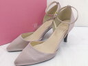 ◇ ◎ flune フリューン ポインテッドトゥ アンクルストラップ ヒール パンプス サイズ23.0 ピンク パープル系 レディース 【中古】