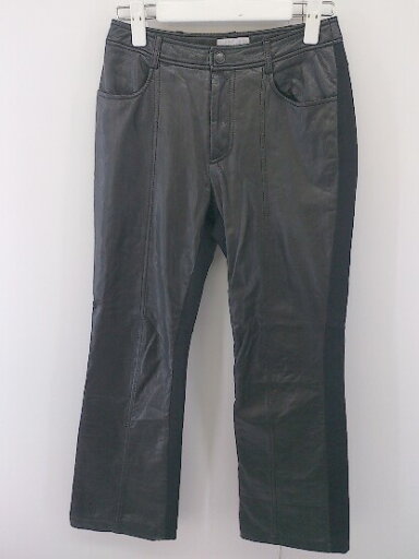 ◇ Heal Creek ヒールクリーク フェイクレザー 切替 ストレートパンツ サイズ 38 ブラック レディース 【中古】 ◇ Heal Creek ヒールクリーク フェイクレザー 切替 ストレートパンツ サイズ 38 ブラック レディース 【中古】