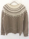 ◇ Sonny Label サニーレーベル URBAN RESEARCH フェアアイル 長袖 ニット セーター サイズF ベージュ ブラウン レディース 【中古...