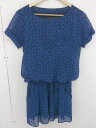 ◇ SHIPS シップス × Shinzone シンゾーン 総柄 シフォン 半袖 ミニ ワンピース サイズF ネイビー ブラック レディース 【中古】(4)