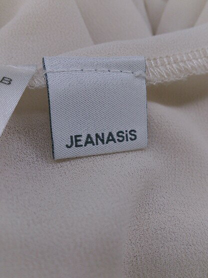 ◇ JEANASIS ジーナシス 切替 ニット 長袖 チュニック サイズF ベージュ レディース 【中古】