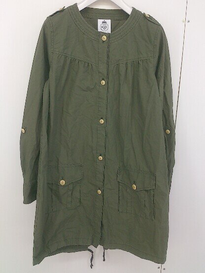 ◇ NOMBRE IMPAIR ノンブルアンペール ノーカラー 長袖 ジャケット サイズF カーキ レディース 【中古】