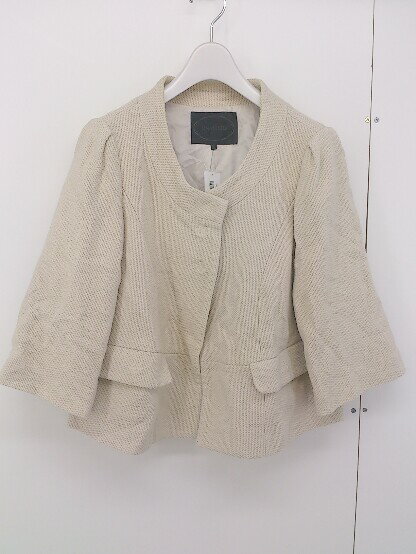 ◇ UNTITLED アンタイトル 七分袖 ジャケット サイズ 44 ベージュ レディース 【中古】