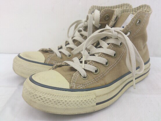 ◇ CONVERSE コンバースオールスター ハイカットスニーカー サイズ4 1/2 ベージュ レディース 【中古】