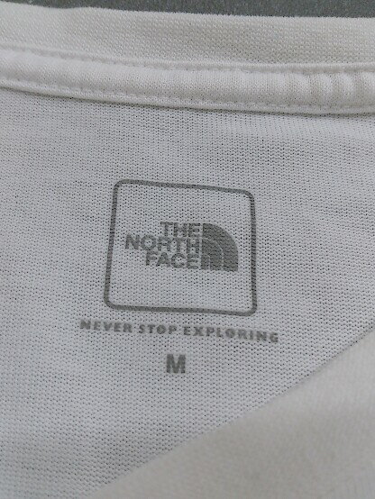 ◇ THE NORTH FACE スモールボックスロゴ 半袖 Tシャツ カットソー サイズM オフホワイト メンズ 【中古】