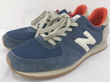 ◇ NEW BALANCE ニューバランス D U220DF2 スニーカー シューズ サイズ24cm ネイビー オレンジ レディース 【中古】