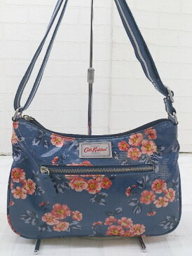 ◇ Cath Kidston キャスキッドソン 花柄 フラワー ショルダー バッグ ネイビー ピンク レディース 【中古】