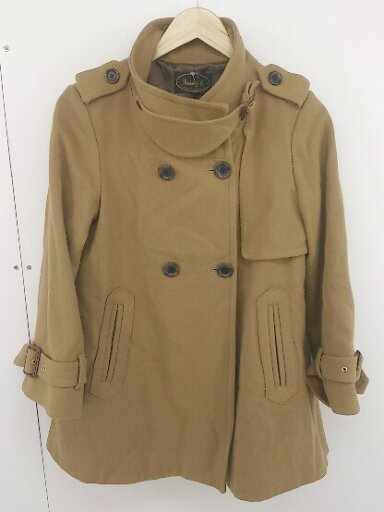 ◇ Broderie & Co nano universe 長袖 P コート サイズ36 ブラウン レディース 【中古】 ◇ Broderie & Co nano universe 長袖 P コート サイズ36 ブラウン レディース 【中古】