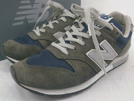 ◇ ◎ NEW BALANCE ニューバランスD CM996BN スニーカー シューズ サイズ25cm グレー ネイビー メンズ レディース 【中古】