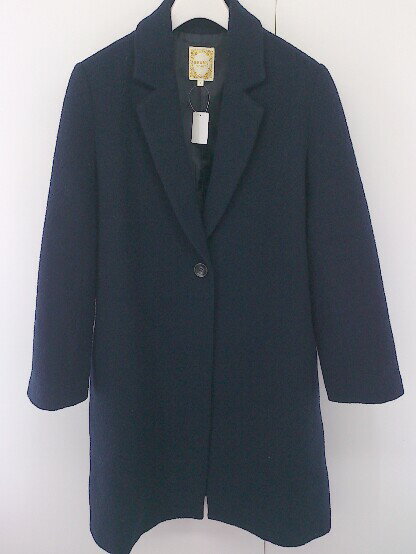 ■ BEAMS HEART ビームスハート 長袖 チェスター コート サイズ1 ネイビー レディース 【中古】