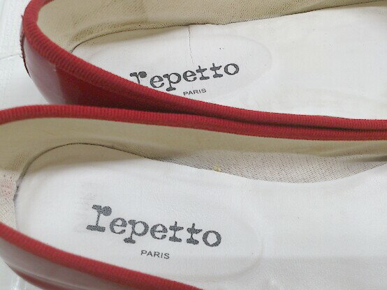 ◇ ◎ Repetto レペット ラウンドトゥ バレエシューズ （約25cm相当） レッド レディース 【中古】