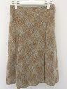 ◇ ANNE KLEIN アンクライン ジップアップ ニット 膝下丈 プリーツ スカート サイズ 11 ベージュ系 レディース 【中古】