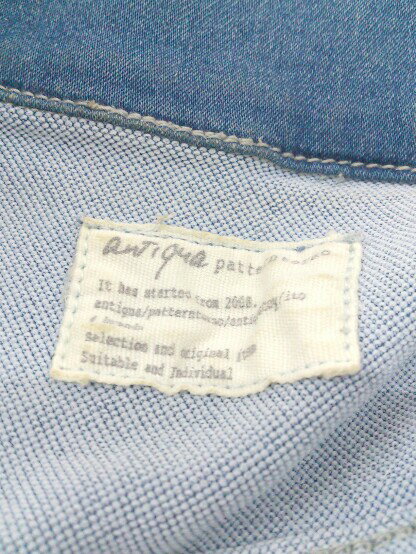 ◇ pattern torso antiqua アンティカ 長袖 デニム ジャケット Gジャン サイズML インディゴ レディース 【中古】