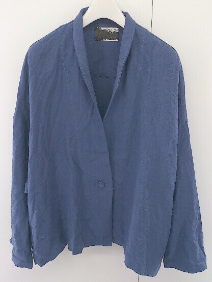 ◇ PATTERN TORSO パターントルソ antiqua リネン混 長袖 ジャケット ブルー レディース 【中古】