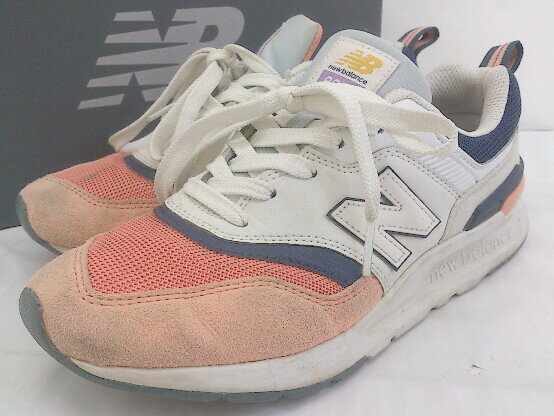 ◇ ◎ NEW BALANCE B CW997HBD スニーカー シューズ サイズ24cm ホワイト系 ネイビー系 ピンク系 レディース 【中古】