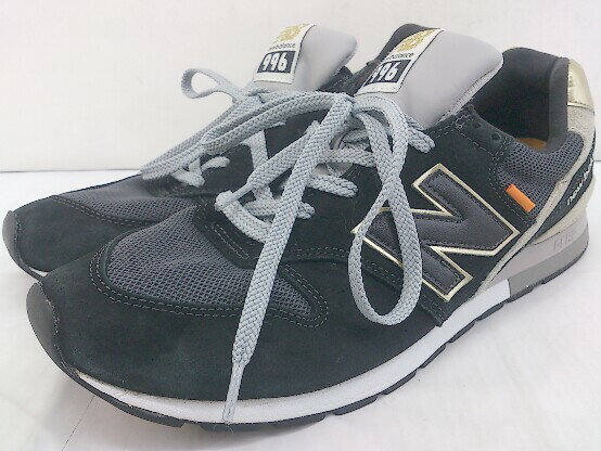 ◇ NEW BALANCE ニューバランス D CM996BH スニーカー シューズ サイズ29.0cm ブラック グレー ベージュ系 メンズ 【中古】