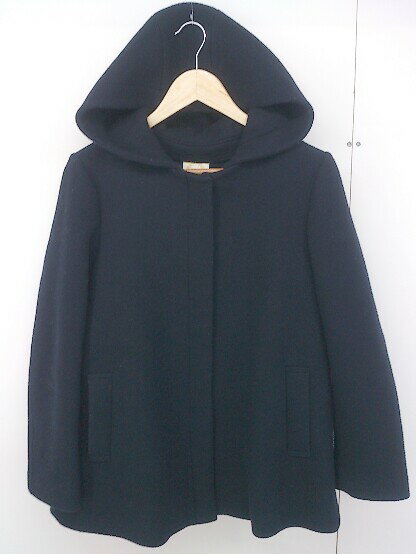 ◇ Khaju カージュ SHIPS フード付き 長袖 コート サイズ38 ネイビー レディース 【中古】