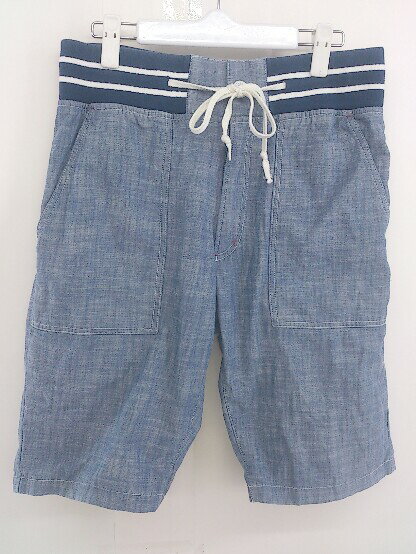 ◇ EDWIN エドウィン ウエストゴム クロップドパンツ サイズM ブルー メンズ 【中古】