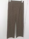 ◇ JEANASIS ジーナシス ジャガード イージーパンツ サイズF ブラウン ベージュ ラメ レディース 【中古】