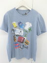 ◇ go slow caravan プリント 半袖 Tシャツ カットソー サイズ 3 ブルー マルチ メンズ 【中古】
