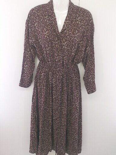 ◇ LOWRYS FARM ローリーズファーム 総柄 長袖 ロング ワンピース サイズF ブラウン ベージュ レディース 【中古】 ◇ LOWRYS FARM ローリーズファーム 総柄 長袖 ロング ワンピース サイズF ブラウン ベージュ レディース 【中古】