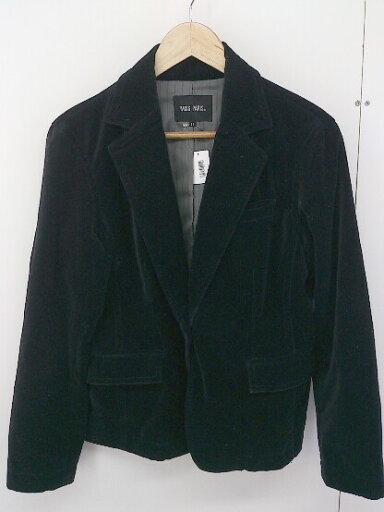 ◇ MISS PARIS ミスパリ ベロア調 1B 長袖 テーラード ジャケット サイズ11 ブラック レディース 【中古】 ◇ MISS PARIS ミスパリ ベロア調 1B 長袖 テーラード ジャケット サイズ11 ブラック レディース 【中古】
