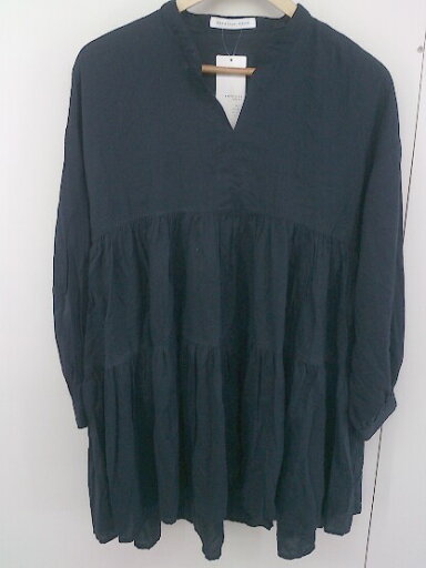 ◇ ◎ AMERICAN HOLIC アメリカン ホリック ノーカラー 長袖 ティアード チュニック ブラウス サイズF ネイビー レディース 【中古】 ◇ ◎ AMERICAN HOLIC アメリカン ホリック ノーカラー 長袖 ティアード チュニック ブラウス サイズF ネイビー レディース 【中古】