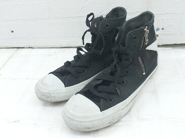 ◇ CONVERSE ALL STAR BS Z HI 1CK543 サイドジップ スニーカー シューズ サイズ23cm ブラック ホワイト レディース 【中古】