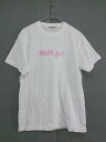 ◇ MILKFED. ミルクフェド ロゴ 半袖 Tシャツ カットソー サイズS ホワイト ピンク メンズ 【中古】