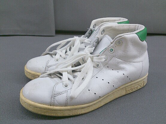 ◇ adidas アディダス STAN SMITH MID B24538 スニーカー シューズ サイズ23.5cm ホワイト グリーン系 レディース 【中古】