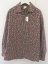 ◇ NATIONALITY?+NAME GROSBEC 総柄 長袖 シャツ サイズ 42 バーガンディー グリーン マルチ メンズ 【中古】