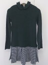 ◇ POLO RALPH LAUREN キッズ 子供服 千鳥格子 長袖 膝丈 ワンピース サイズS/P(7) ブラック ホワイト レディース 【中古】