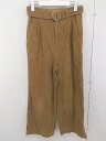 ◇ ◎ URBAN RESEARCH DOORS アーバン リサーチ ドアーズ コーデュロイ ワイド パンツ サイズ36 キャメル レディース 【中古】
